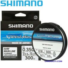 Леска монофильная Shimano Speedmaster Surf Mono диаметр 0,35мм размотка 300м прозрачная